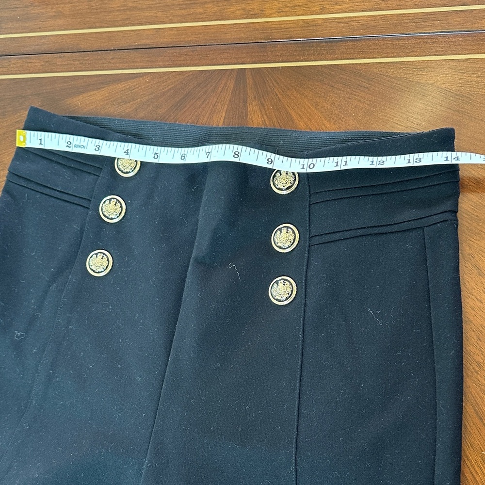 Zara Black High-Waisted Sailor Button Leggings - Picture 6 of 8